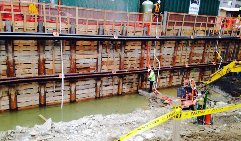 shoring and lagging new york construction project